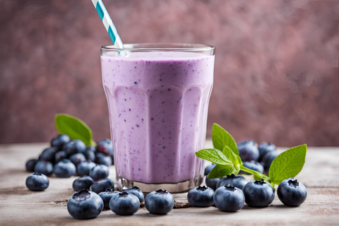 Blaubeer-Noghurt-Milkshake