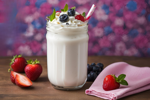 Erfrischender Noghurt-Milkshake