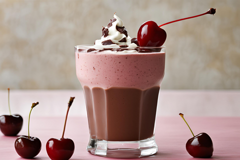 Kirsch-Schoko-Noghurt-Milkshake